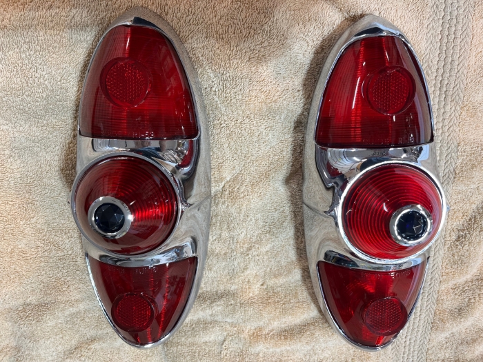 Used Parts - 1953 Chevy Bel Air Tailights and 1954 Hood Bird With Gasket