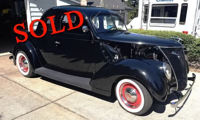 1937 Ford 5 Window Coupe Classic Black Street Rod <font color=red>*SOLD*</font color>
